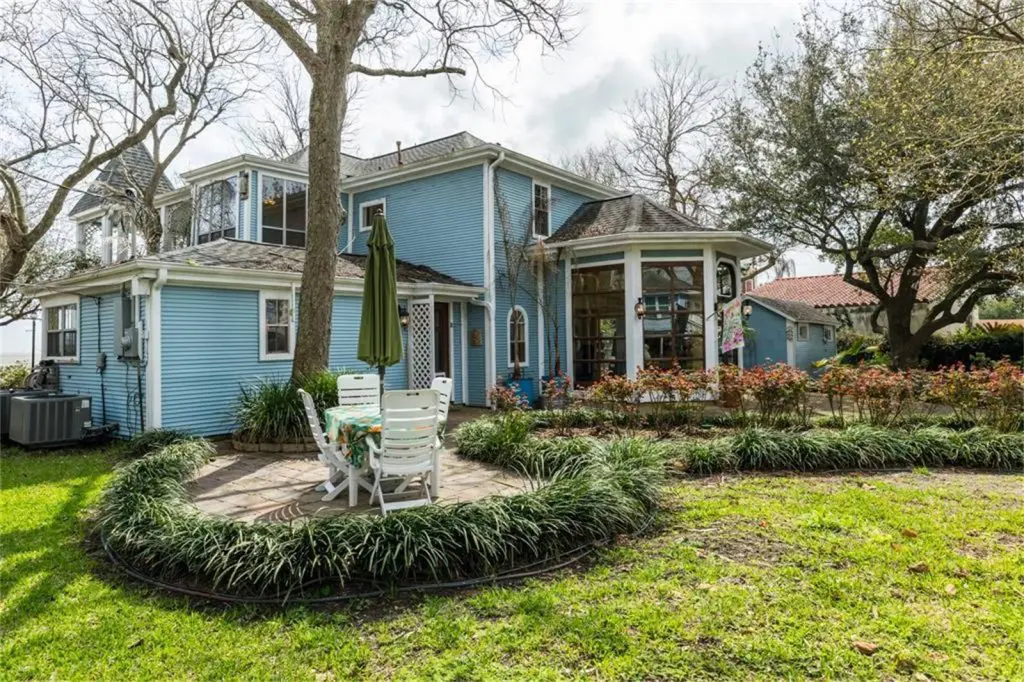 The Victorian home sits on just under one acre of land. 
