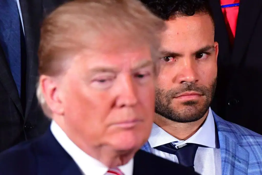 Jose Altuve's dagger stares at Donald Trump during the Astros' White House ceremony captivated the Internet.