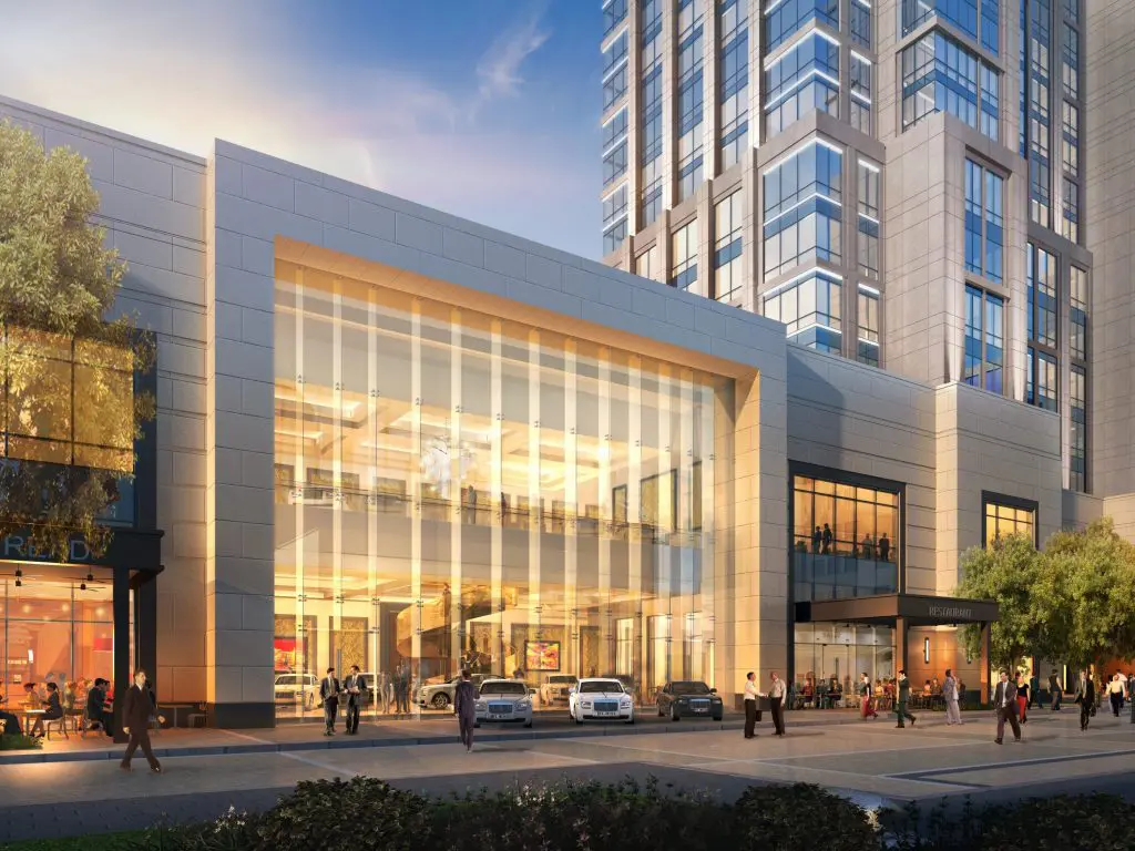 The Post Oak's Rolls-Royce dealership is a sweeping two-story showcase.