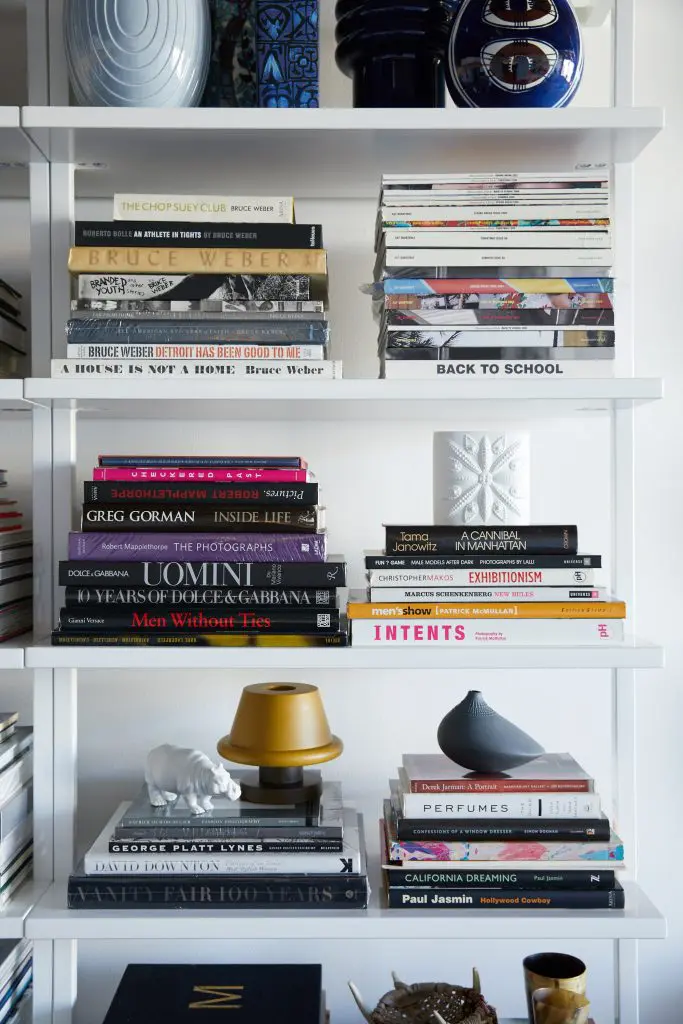 Russell Brightwell’s collections
of vintage vessels by Wedgwood, Hornsea, Heinrich, Rosenthal, and Tapio Wirkkala, and art, architecture, design, and fashion books.