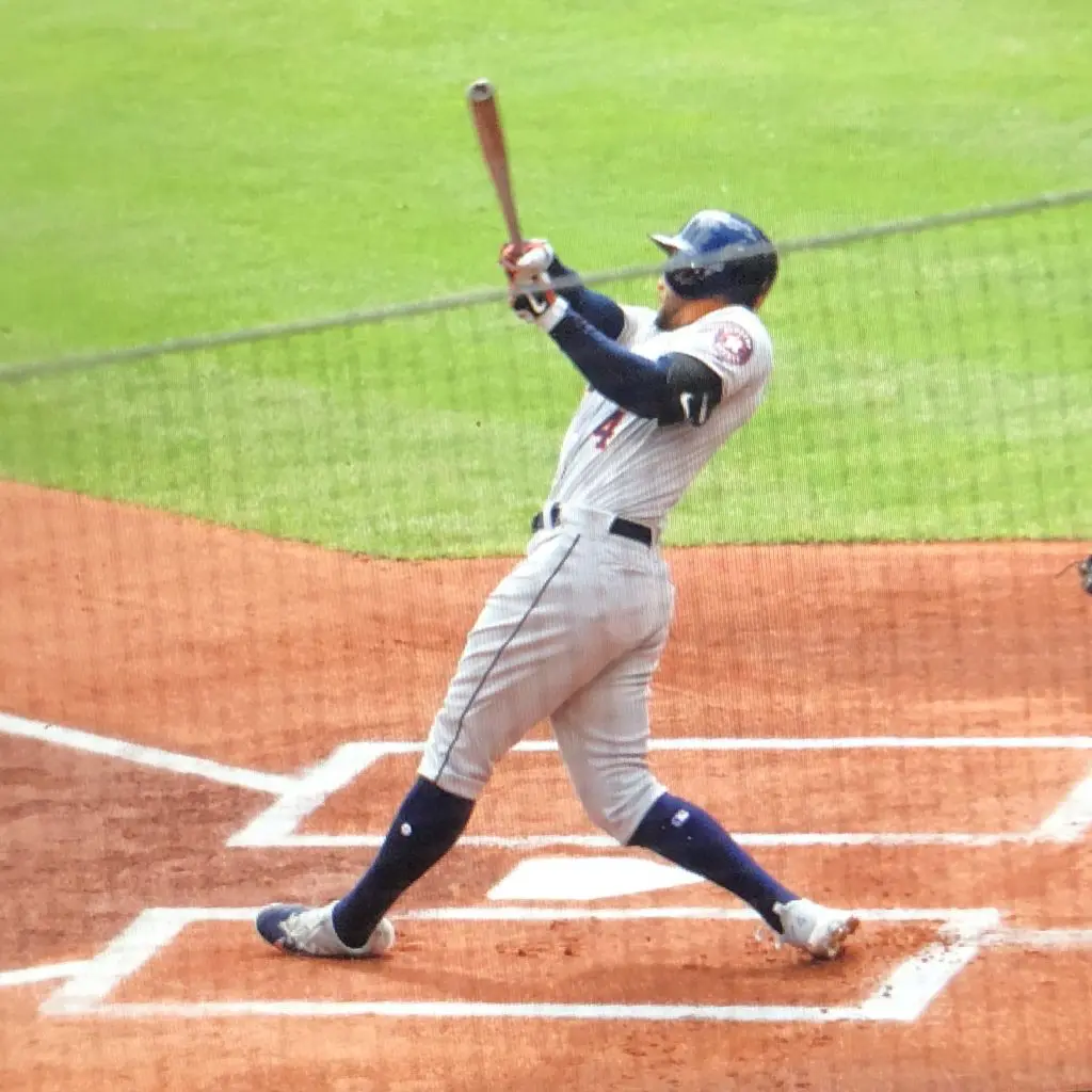 George Springer homered on the third pitch of the season. (Photo by F. Carter Smith.)