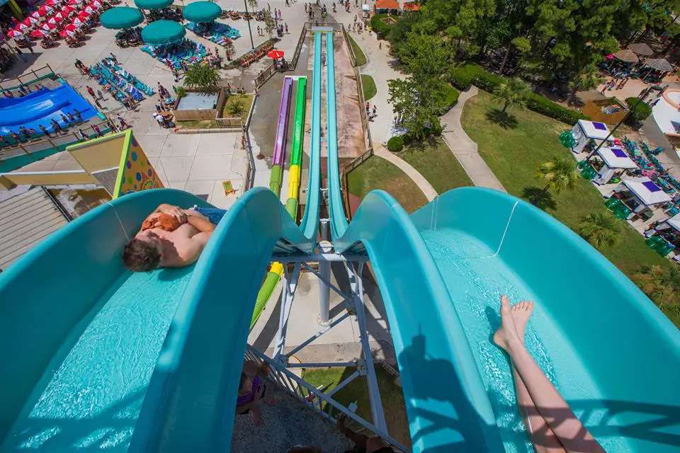 SplashTown is known for its high-thrill slides. 