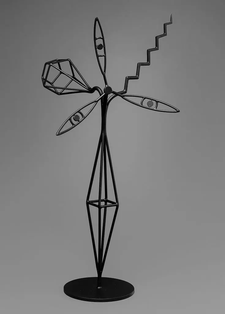 James Surls' "Stairway to Heaven," 2002, a 36-inch tall steel sculpture, will hold court in The Lancaster's redone lobby.