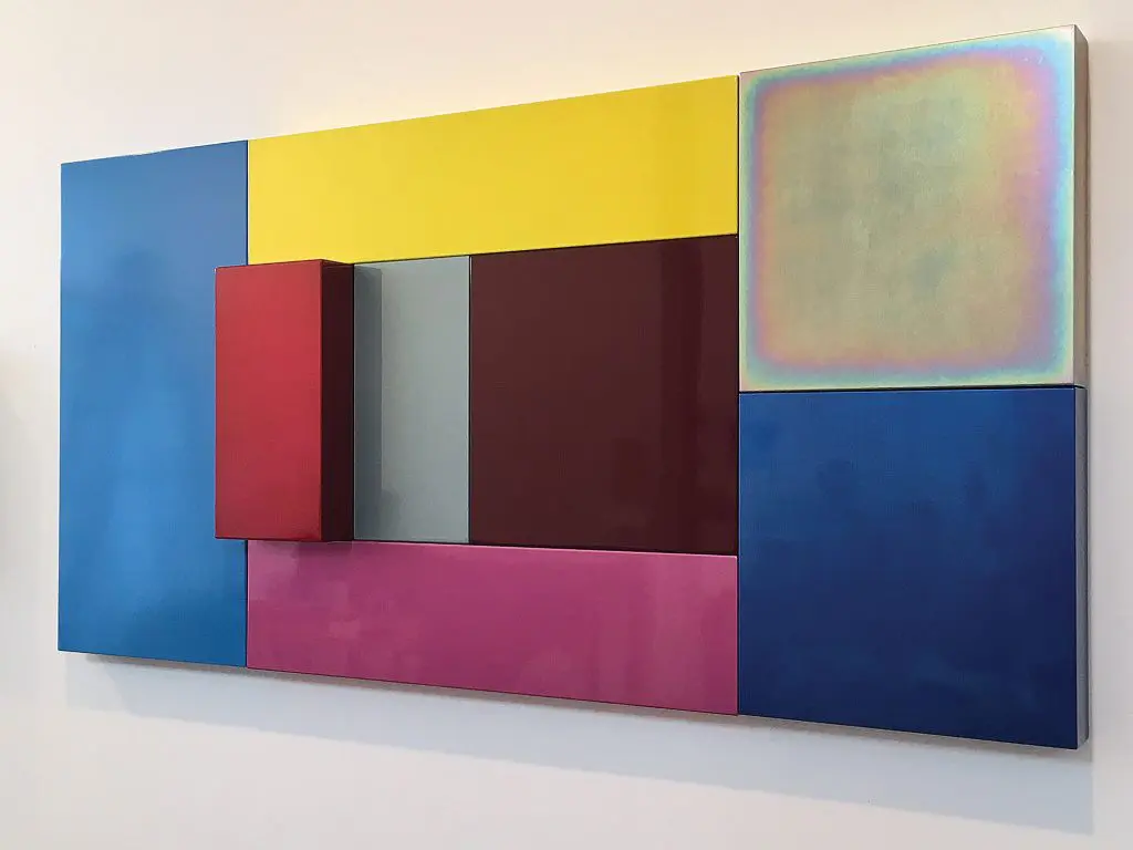 UT professor Margo Sawyer's "Synchronicity of Color," 2017-2018. Sawyer is also known for her public sculpture that clads the stairs to the parking garage at Discovery Green.