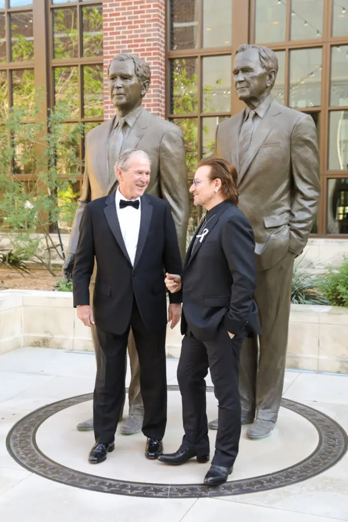 Odd Couple Buddies Bono and George W. Bush Remember Barbara in a Spirited One-On-One: Rock Star Walks Away With a Huge Honor, But the Legacy of America’s First Lady Shines