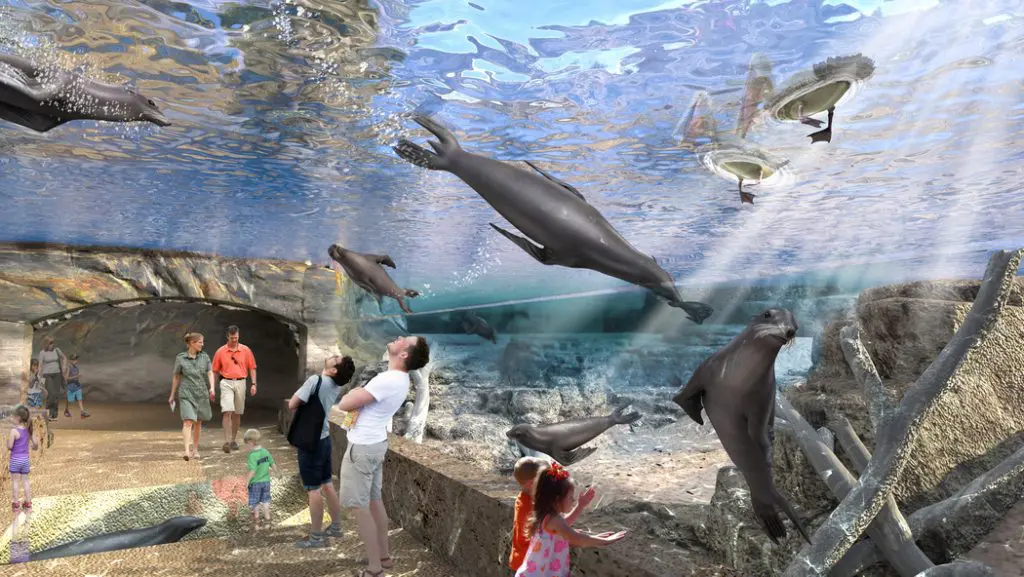 New Front Entrance - Sea Lions - Macaw Houston Zoo