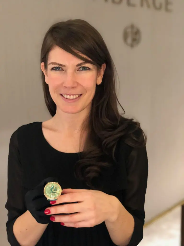 Fabergé director of timepieces Aurélie Picaud with the Lady Libertine