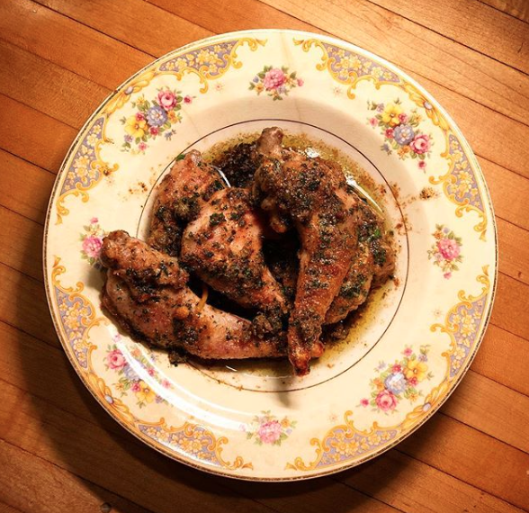 Nancy's Hustle's rabbit "wings" are served wit brown butter, lemon and capers. (Photo courtesy of Nancy's Hustle.)