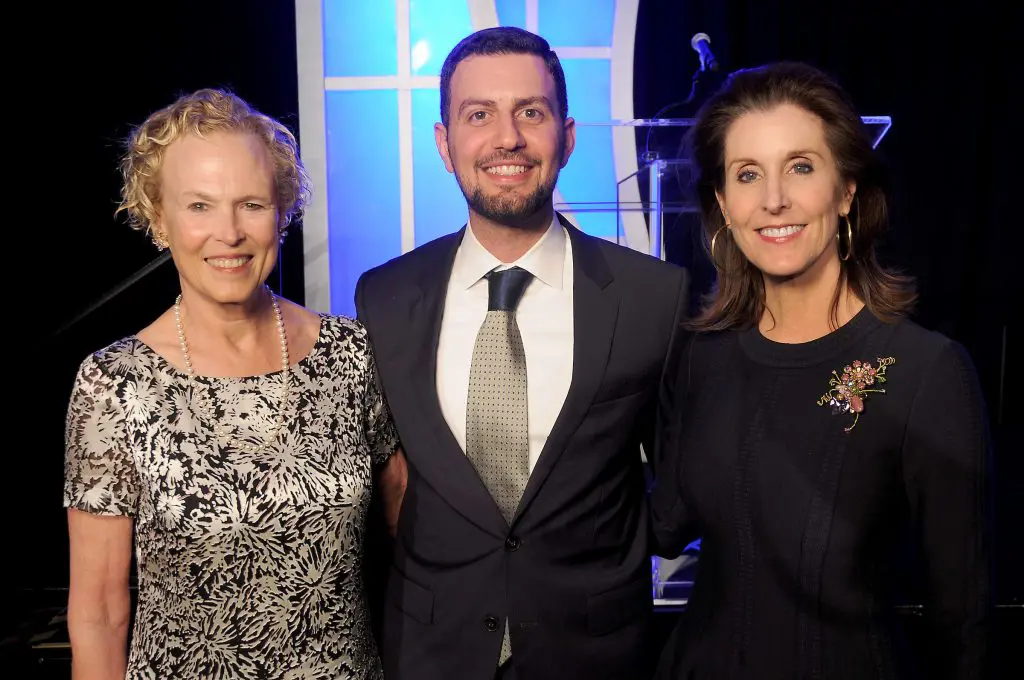 From left: Ann Kennedy, Adeeb Barqawi and Phoebe Tudor at the Teach For America "Realizing One Day" 2018 Benefit Dinner at the Royal Sonesta Hotel Thursday March 29,2018. (Dave Rossman Photo)