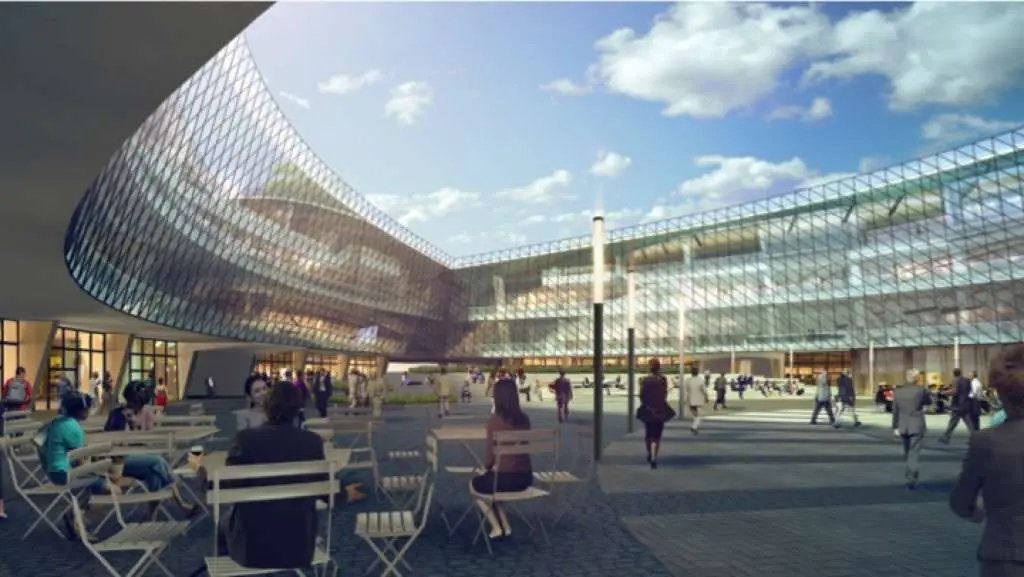 The cutting-edge facilities will include a central plaza. 