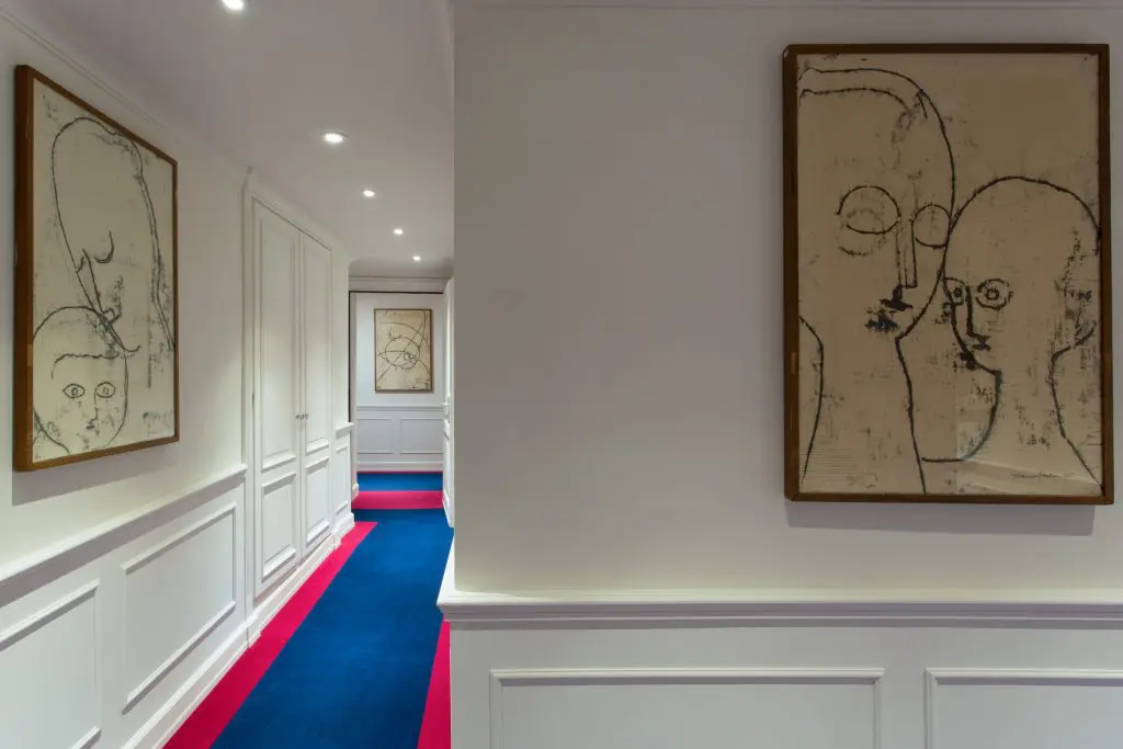 The hotel has an impressive private collection of art. 