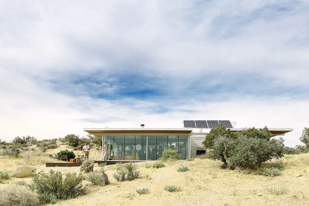 The modernist home that served as lodging and wedding HQ. (Photo by Mary Costa)
