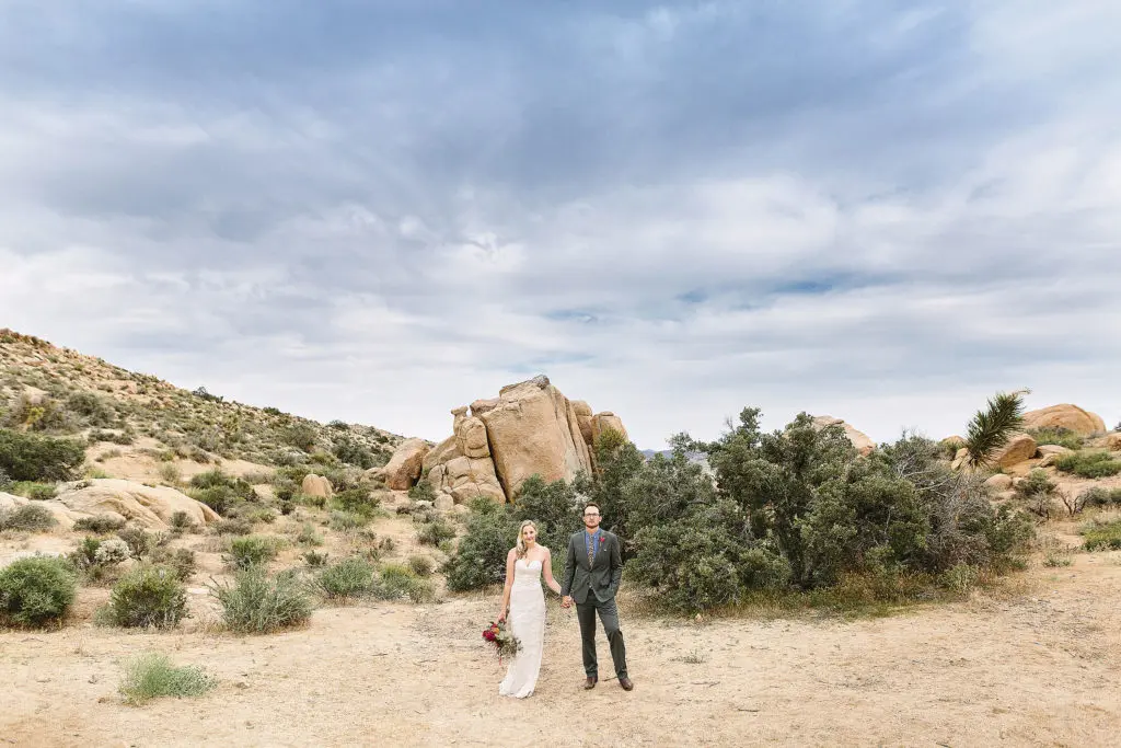 Ryann Ford and Nick Mosley said “I do,” in Pioneertown, California. The couple road tripped from Round Top to and fro, also searching for great finds for their Townsend Provisions store in Round Top's Rummel Square. (Photo by Mary Costa)