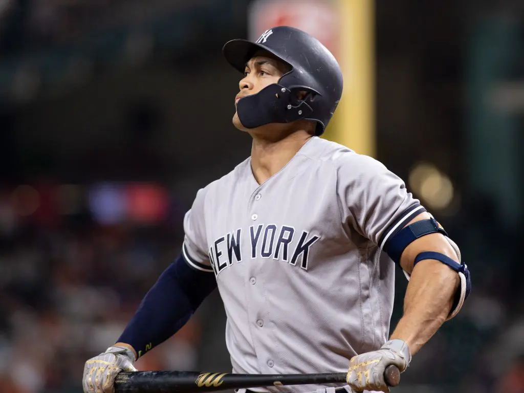 New York Yankees offseason prize Giancarlo Stanton went whiff city in his first game against Houston.