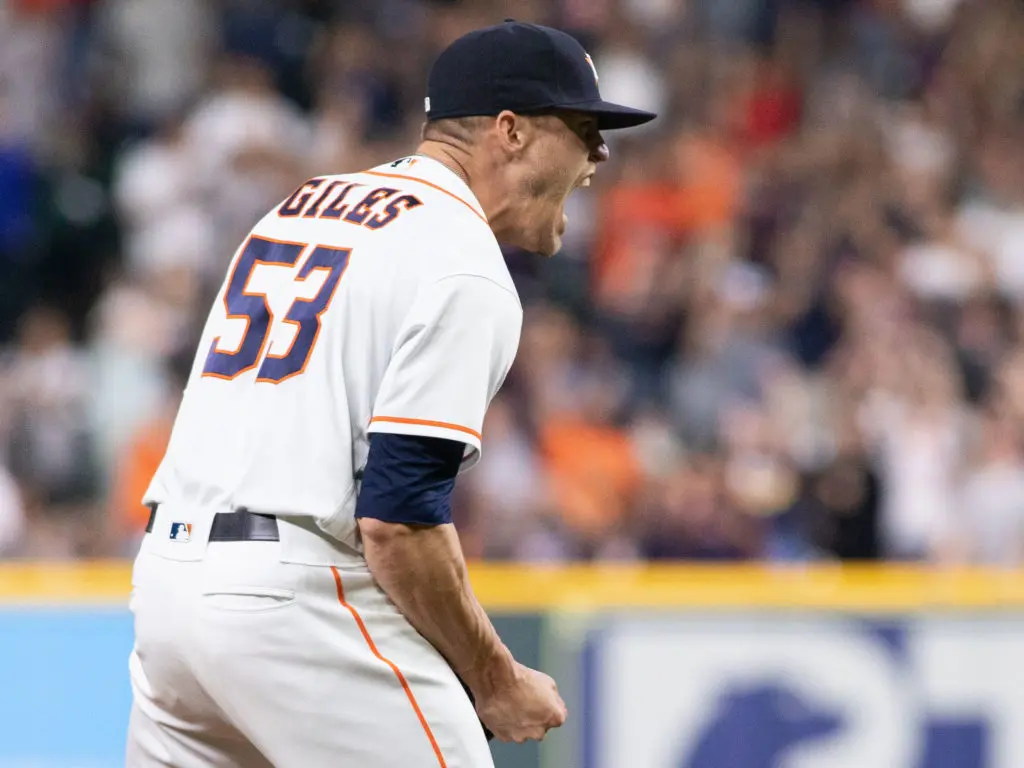 Astros closer Ken Giles was more than a little pumped to finish off the Yankees.