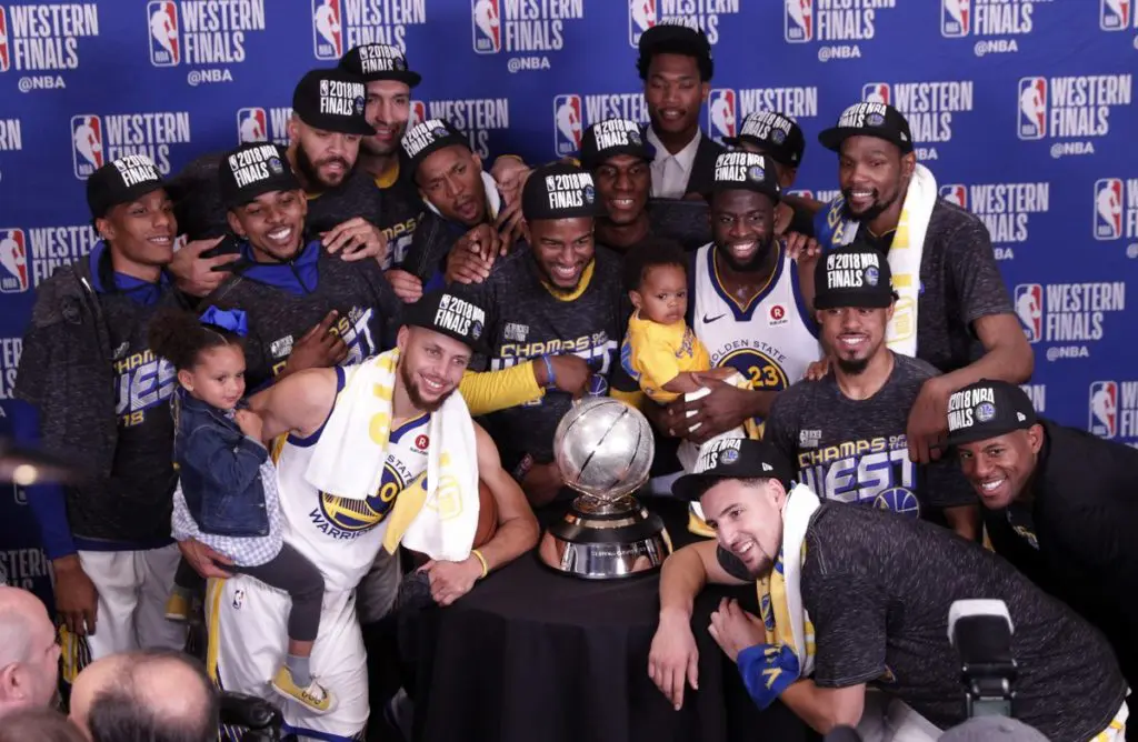 Stephen Curry, Kevin Durant, Klay Thompson, Draymond Green and the rest of the Golden State Warriors always seem to get the happy trophy moments.