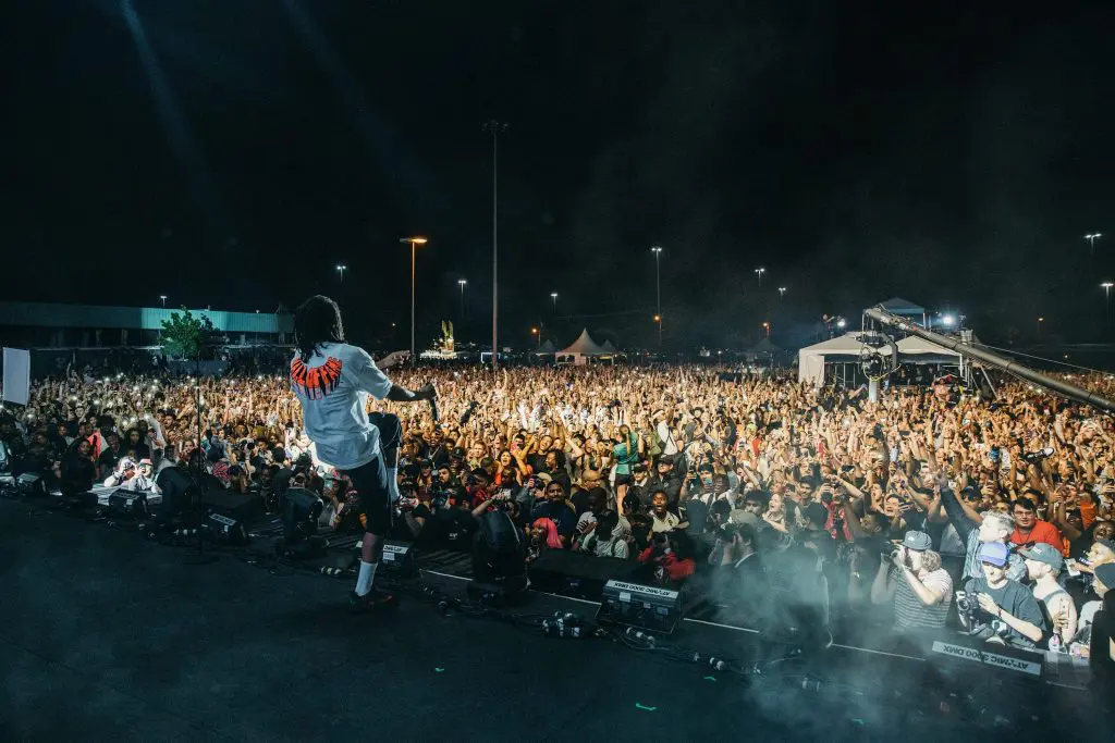 J. Cole on stage at JMBLYA