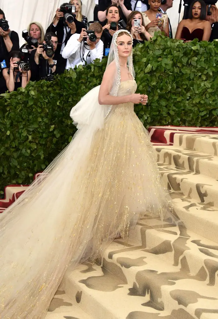 NEW YORK, NY - MAY 07:  Kate Bosworth attends the Heavenly Bodies: Fashion & The Catholic Imagination Costume Institute Gala at The Metropolitan Museum of Art on May 7, 2018 in New York City.  