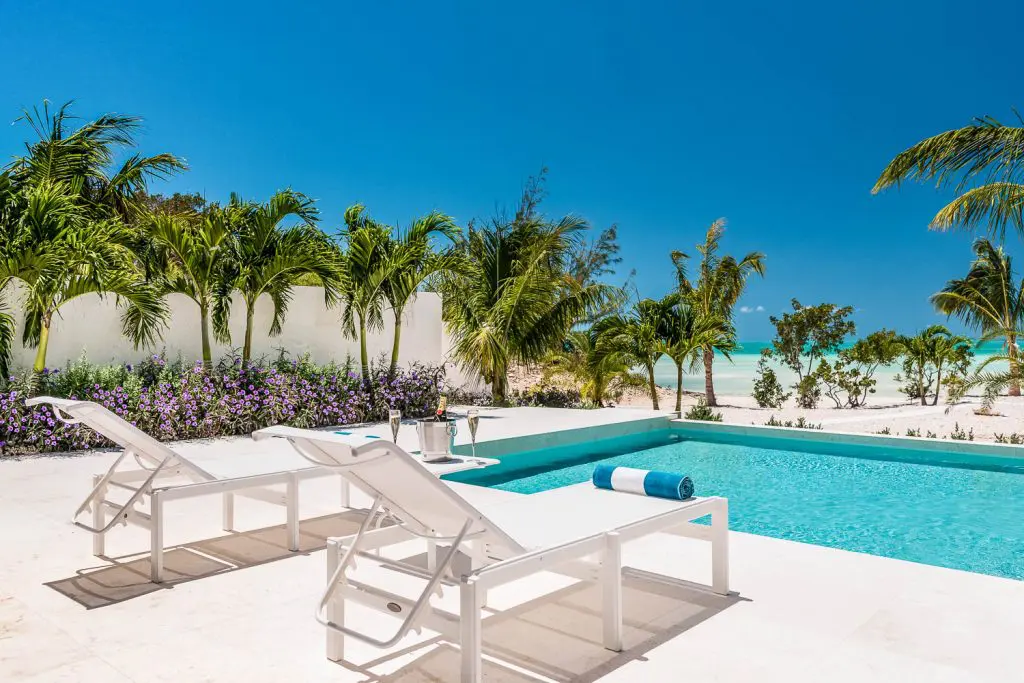 Villa Bari in Turks & Caicos Villa Bari boasts delightful balconies. offers several places to swim, depending on your preference. 