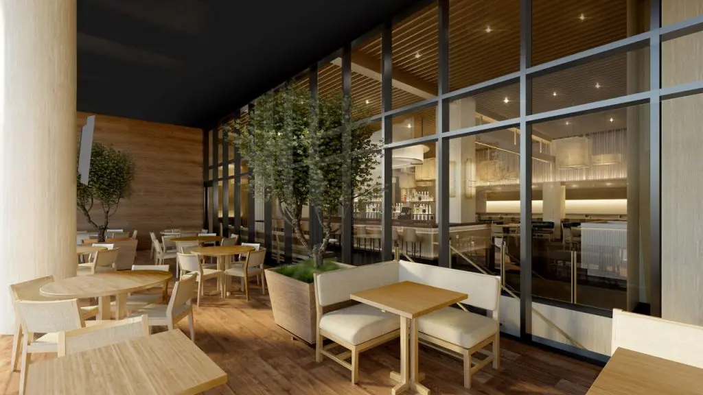 With the terrace, the restaurant is 10,000 square feet. 