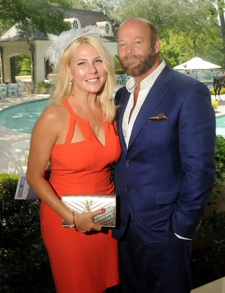 Sherry Stell and Bradley Weiner at Hats, Hearts & Horseshoes: A Kentucky Derby Affair benefitting Bo's Place at the home of Paige and Tilman Fertitta Saturday May 05,2018.(Dave Rossman Photo)