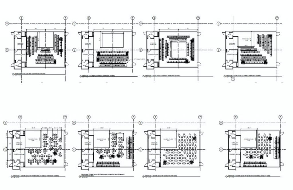 Here are just a few of the many, many possible constructions for the Warehouse Stage. 