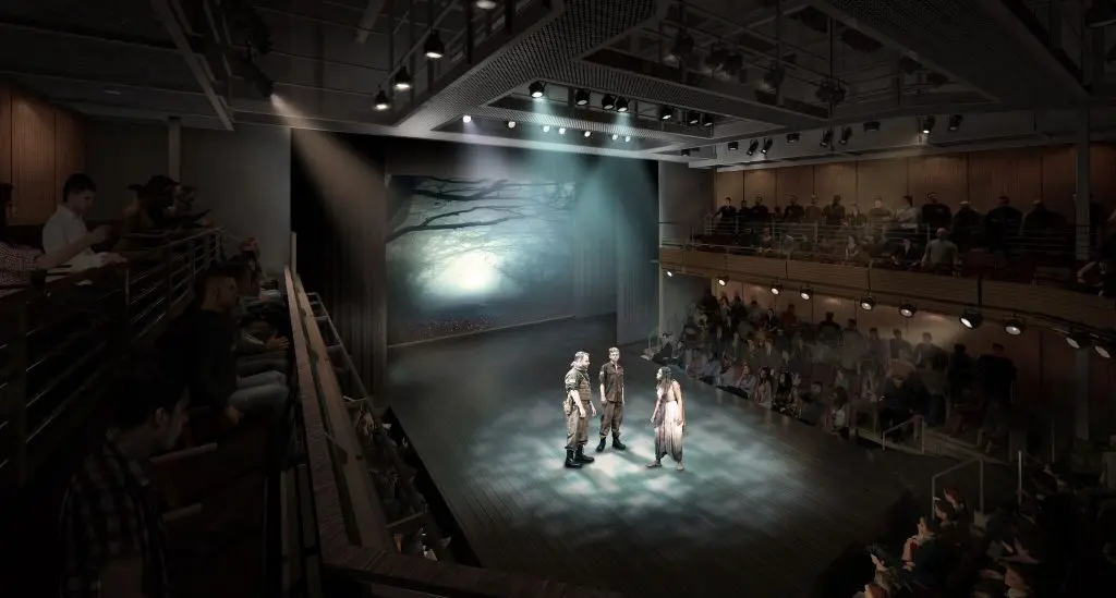 The Sterling Stage is incredibly intimate, with the farthest seat from the stage only 12 feet from the action. 