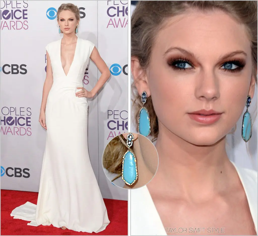 Taylor Swift in Sutra earrings at the People's Choice Awards, 2013