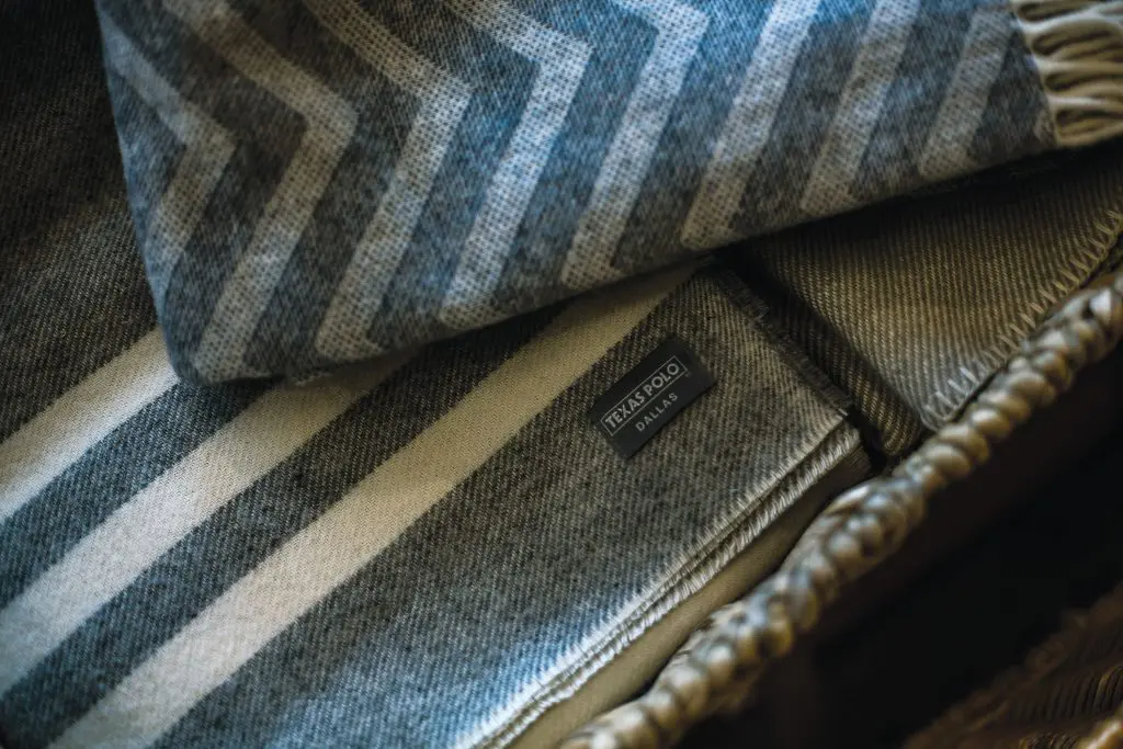 Texas Polo throws woven at an American heritage mill. Photo by Lauren Withrow