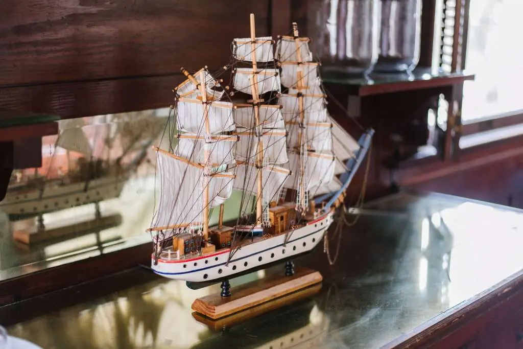 The interior design incorporates nautical flair but no cliches. 