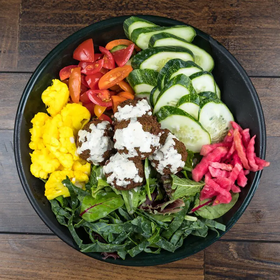 Oddball Eats brings their A-game with falafel and garlic feta fries. 