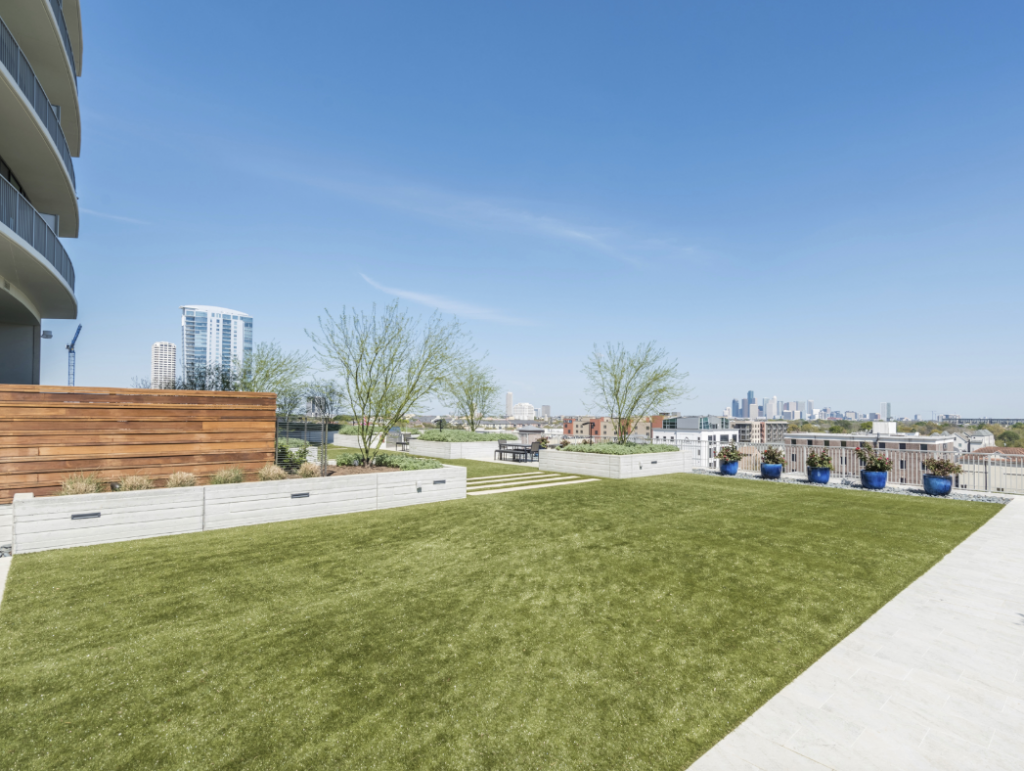 High-rises don't typically have a lawn. Kirby Collection does. (Photo by VJ Aripe.)