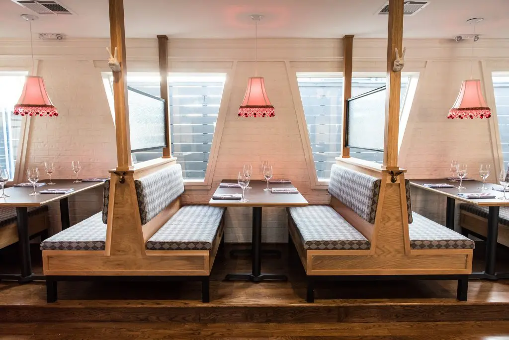 Designer Carl Eaves left Pizza Hut's signature trapezoidal windows. 