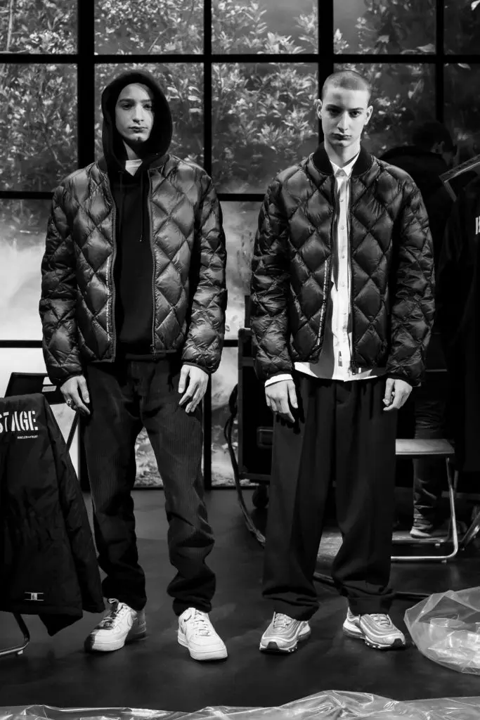 A look from the Moncler Genius collection in collaboration with Hiroshi Fujiwara. Available at Forty Five Ten. 