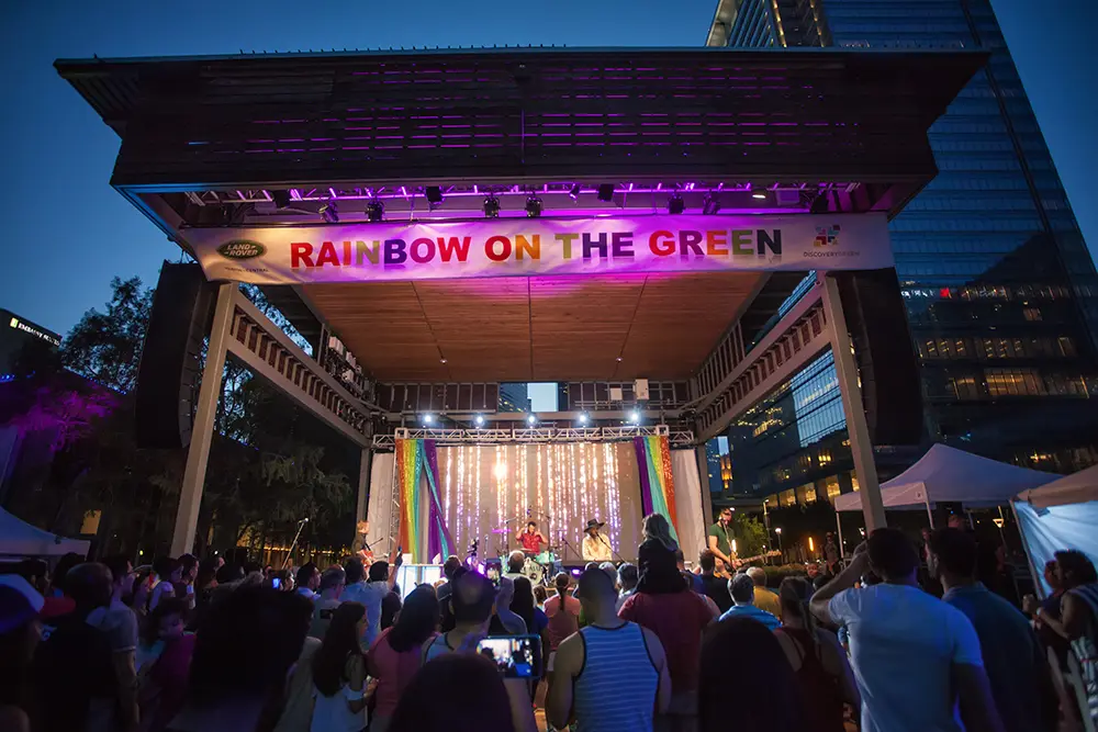 One of Houston's biggest Pride celebrations Rainbow on the Green gets underway this Friday at 6 pm. (Photo Katya Horner)