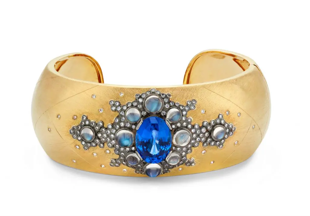 Sapphire Moonstone Cuff