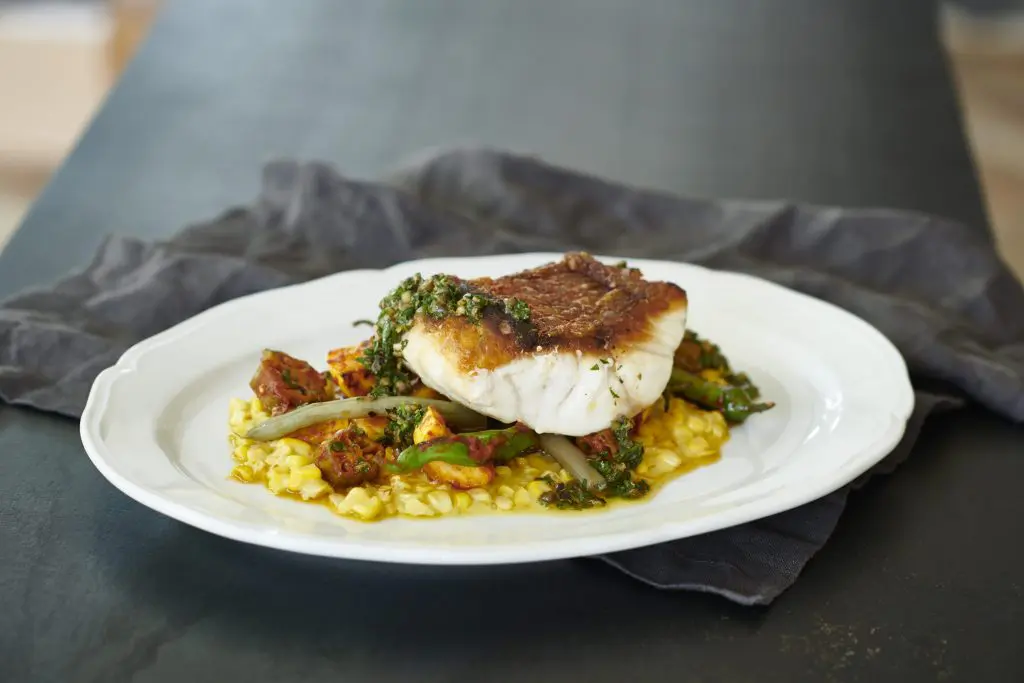 Roasted gulf snapper