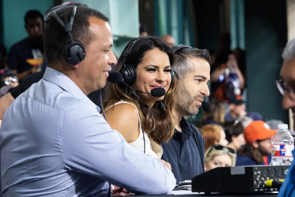 Alex Rodriguez and Jessica Mendoza certainly enjoyed Sunday Night Baseball in Houston.