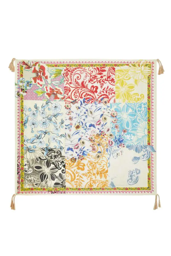 <a href="https://www.johnnywas.com/new-arrivals/damour-scarf-multi.html"> Damour Scarf, $98 </a>