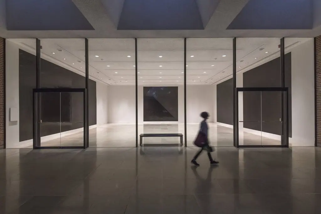 The last installation shown at Rice Gallery was "Glossy and Flat Black Squares" (February-May 2017) by Sol LeWitt.
