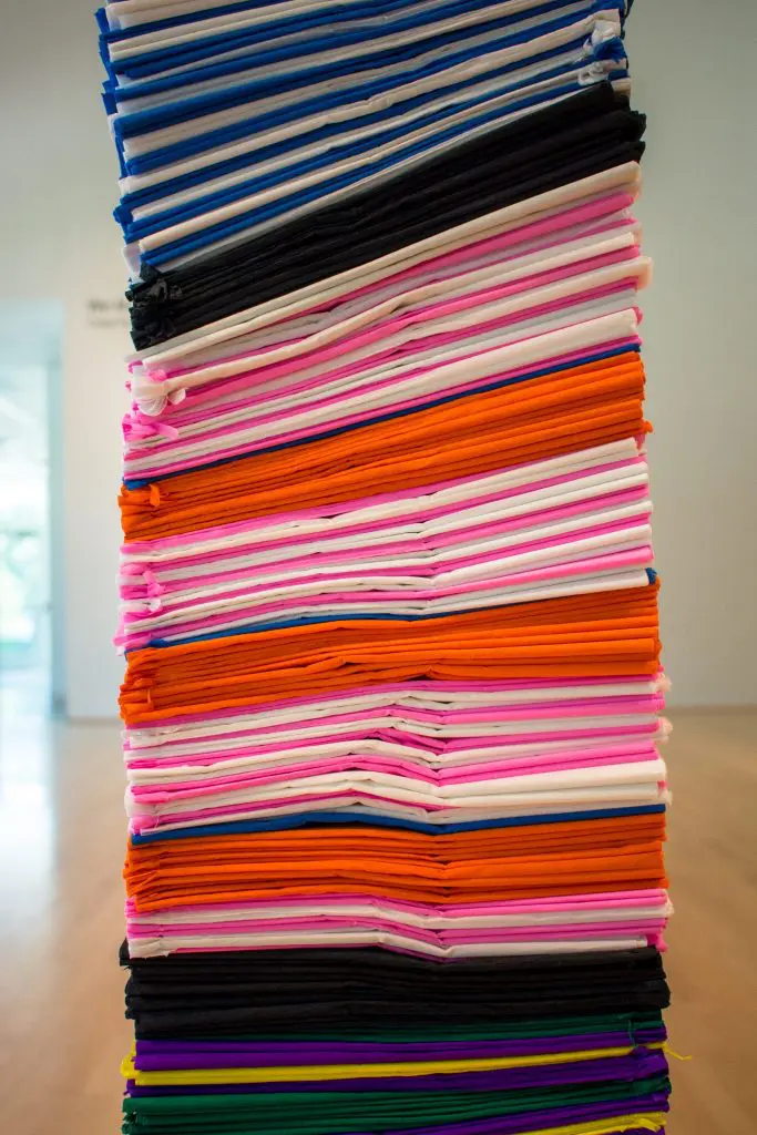 The artists were careful to choose certain color combinations to ultimately achieve their envisioned pattern. 
