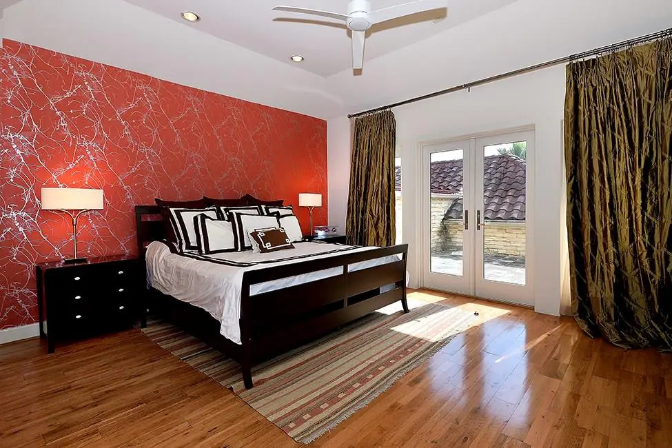This bedroom is positioned to make the most of lovely natural light. 