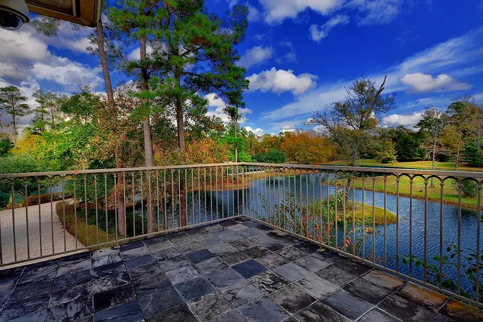 The deck reaches out so far you could dip your toes in the water. 