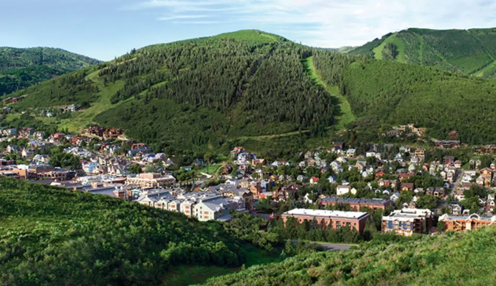 Park City is nestled right into the Utah mountains.