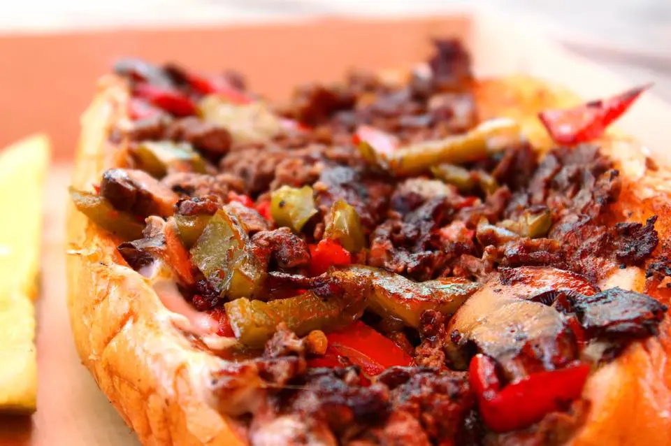 Philly cheese steak is heavenly at Truck Yard. 