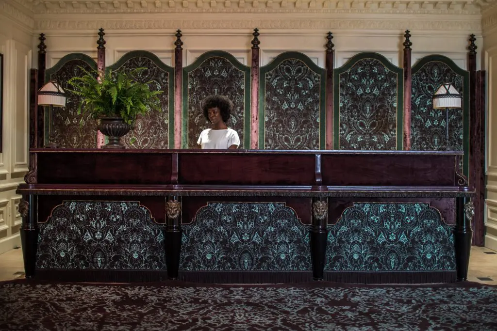 The reception desk