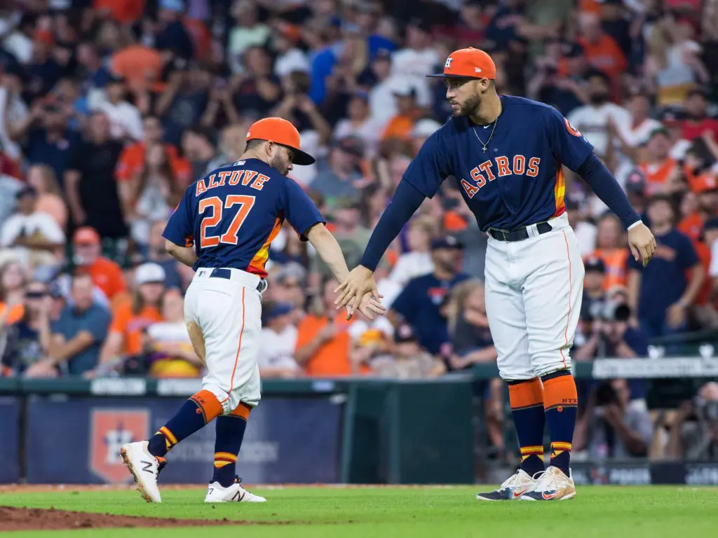 Jose Altuve and George Springer are a powerful tandem for the Houston Astros. (Photo by F. Carter Smith.)