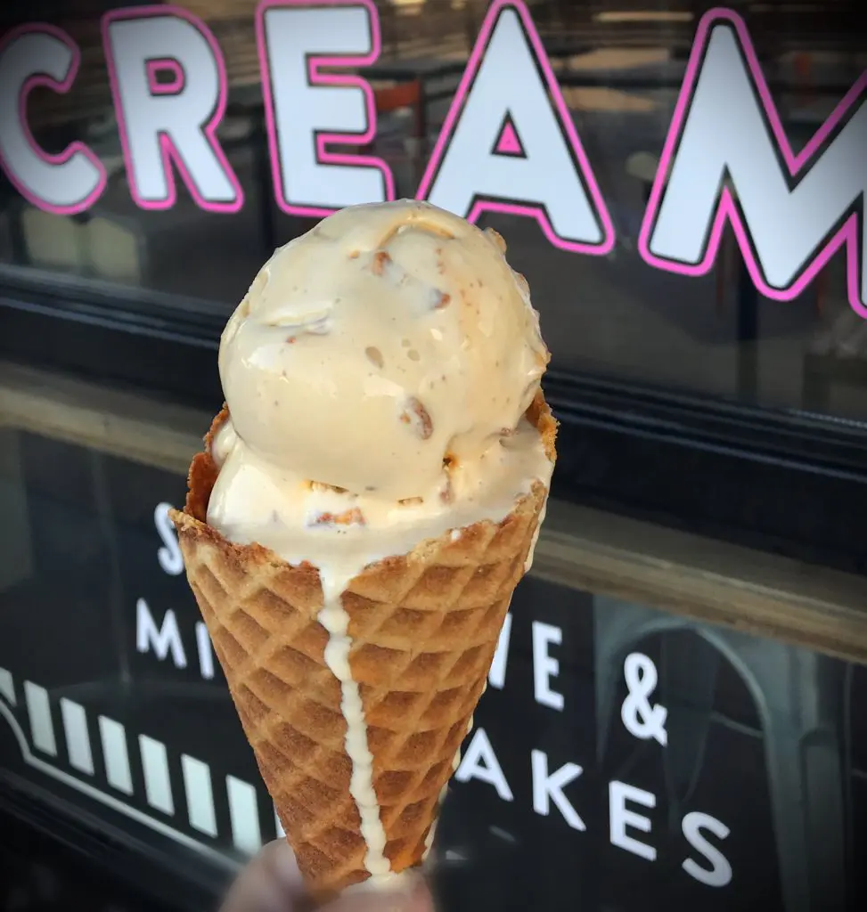 Fat Cat Creamery's Caramel Stroop Waffle is one unique Houston ice cream option.