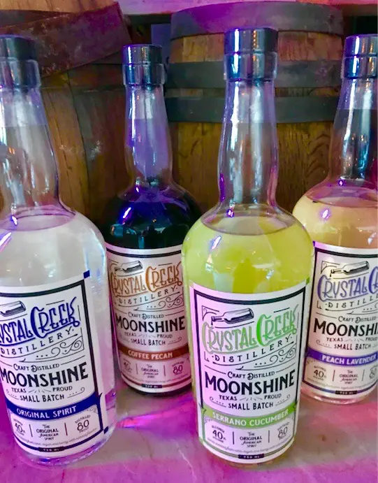 Currently, the four official ’shine flavors are original, peach lavender, Serrano cucumber and coffee pecan.