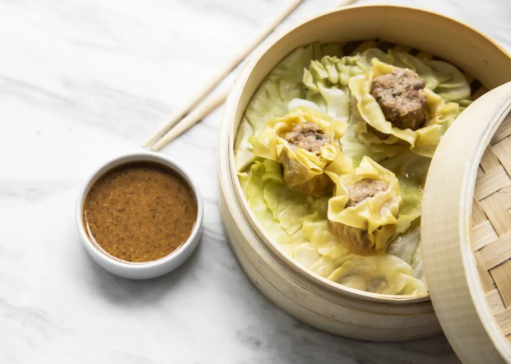 UB Preserve's boudin siu mai takes brunch to another level. (Photo by Julie Soefer Photography.)